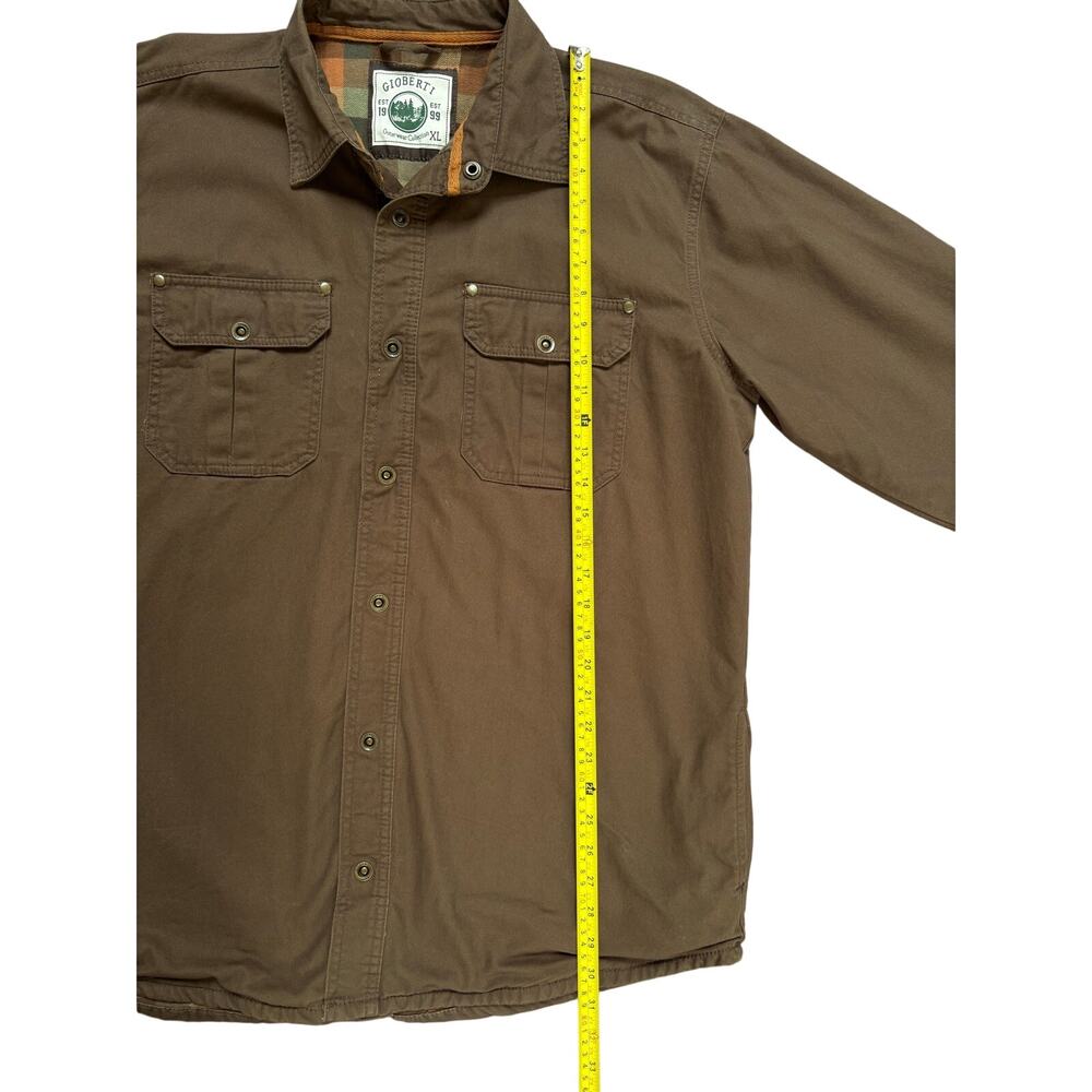 Gioberti Men's 100% Cotton Brushed and Soft Twill Shirt Jacket, Size XL - Picture 6 of 9